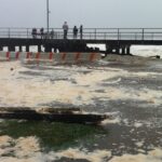 Estacionamiento inundado, Rockaway Beach